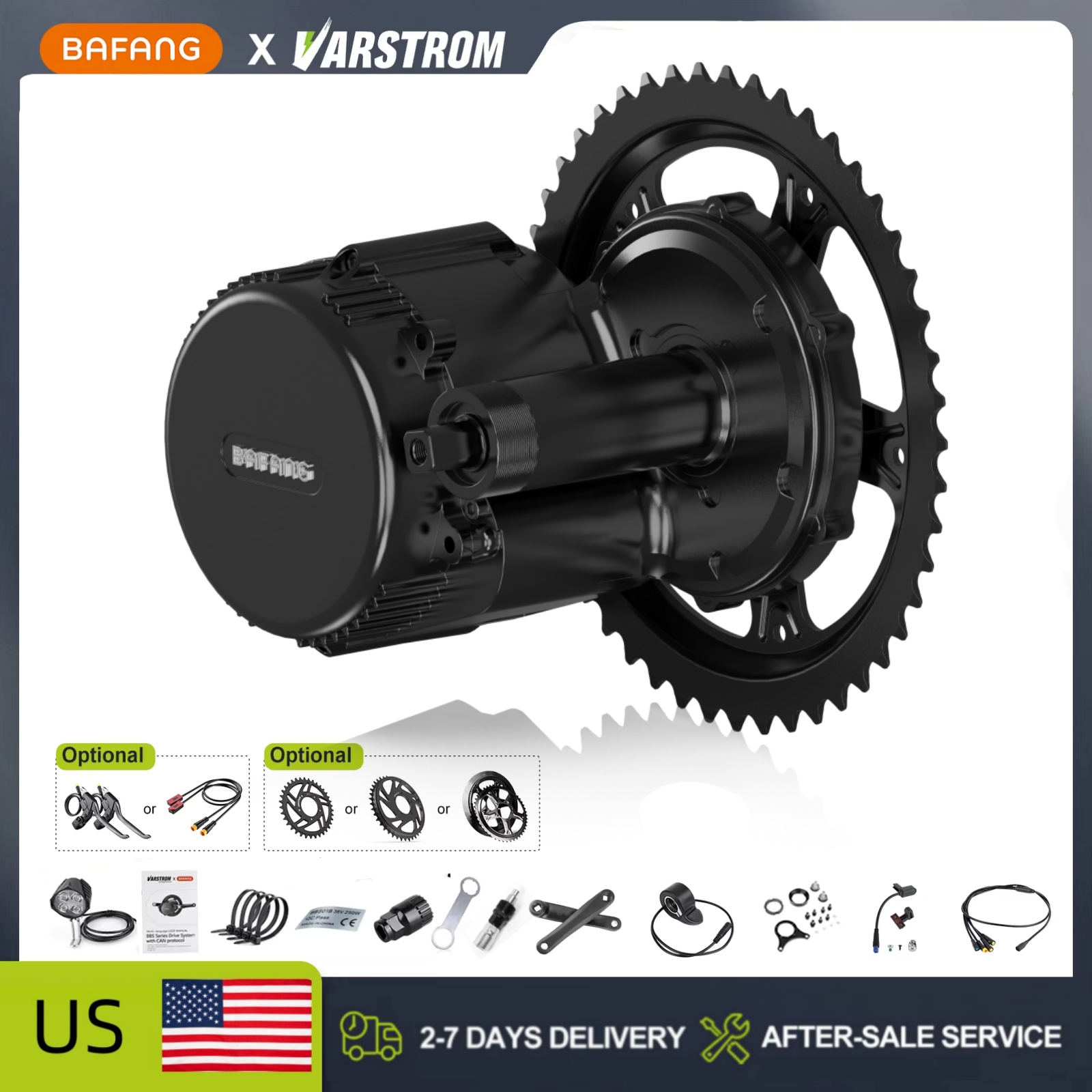 Side Hung Mid Drive Motor Kit - BAFANG 48V 500W 750W Mittelmotor-Set BBS02B