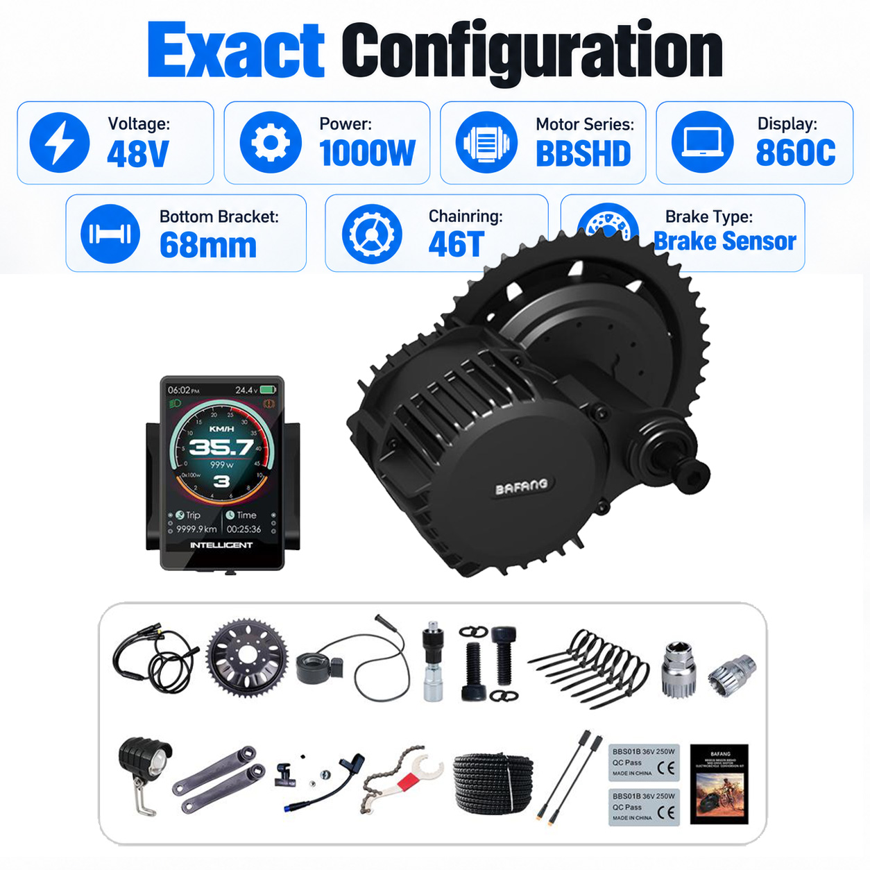 BAFANG 48V 1000W BBSHD Mittelm – Mid Drive Conversion Kit 1000W Bewertung und Preis